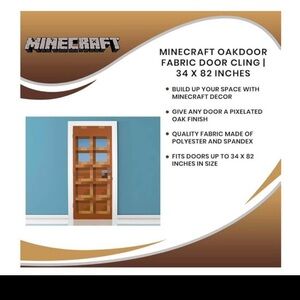 Minecraft Oakdoor Fabric Door Cling